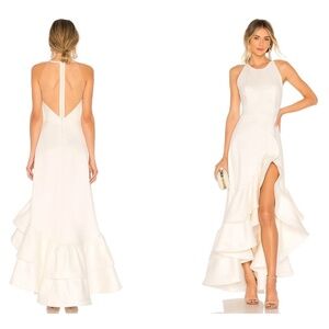 Bronx and Banco Revolve Evening Gown Dress 2 XS Pearl Wedding Bridal White Paros